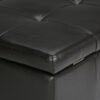 Dover - Square Coffee Table Storage Ottoman - Tanners Brown - Image 5