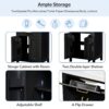 Bathroom Vanity Combo With Ceramic Sink, Luxurious Space-Saving Vanity, 2 Soft Close Doors - Black - Image 7
