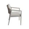 7 Piece Outdoor Dining Set With Acacia Wood Table And Iron Frame Chairs - Gray / Natural - Image 5