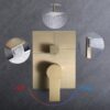 10" Rain Shower System With Stainless Steel Faucet Sets - Brushed Gold - Image 5