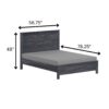 Albany - Full Bed Frame With Headboard, Heavy Duty Modern Rustic Design - Gray - Image 2