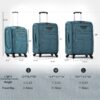 Softside Luggage Expandable 3 Piece Set Suitcase Upright Spinner Softshell Lightweight Luggage Travel Set - Green - Image 4