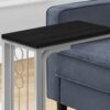 Accent Table, C - Shaped, Transitional - Black - Image 3