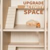 Guinea Pig Cages, 4 Tier Hamster Cage Wood With Storage Cabinet, House For Rat Ch" illa, Openable Top, Acrylic Windows, Living World Deluxe Habitat X-Large - Beige - Image 5