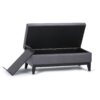 Oregon - Storage Ottoman Bench With Tray - Stone Gray - Image 3
