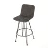 Outdoor Rattan Barstools With Black Brush Copper Iron Frame (Set of 2) - Multi Brown - Image 10