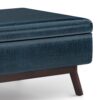 Owen - Coffee Table Storage Ottoman - Distressed Dark Blue - Image 6