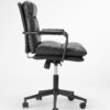 Office Chair Mid Back Desk Chair Modern Excutive Office Chair With Arms And Wheels For Home Office - Black - Image 14