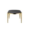 Glass Top Oval Dining Table With Gold Stainless Steel Base For 8 Seats - Gold / Black - Image 10