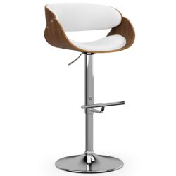 Amery - Adjustable Swivel Bar Stool - White