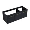 Contemporary 48" Wall Mounted Bathroom Vanity With Resin Sink And Soft Closing Doors And Line - Black Chestnut - Image 25