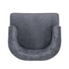 Contemporary Accent Chair With Tufted Diamond Stitching - Charcoal - Image 9