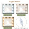 Farmhouse Makeup Vanity Desk With Mirror And Lights, 3 Lighting Modes, Vanity Set With Stool, Dressing Table With Adjustable Shelves, 2 Drawers And Side Cabinet For Bedroom - White - Image 9