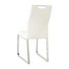 Modern Dining Chair (Set of 2) With Cloth Upholstery And Electroplated Metal Legs - White - Image 6