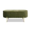 Chloe - Modern Glam Storage Bench - Olive Green - Image 5
