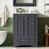 Bathroom Vanity With Ceramic Sink Combo, Modern Freestanding Storage Cabinet With Silver Handles, Soft Closing Doors - Blue Gray - Image 22