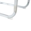 Modern Dining Chairs With Faux Leather Padded Seat And Chrome Metal Legs For Kitchen, Living, Bedroom, Dining Room - White / Silver - Image 21