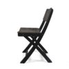 Bistro Foldable Chair With Wicker Backrest (Set of 2) - Gray / Brown - Image 8