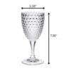 Diamond Cut Plastic Wine Glasses (Set of 4), Bpa Free Acrylic, Unbreakable Red & White Wine Glasses, 12Oz - Clear - Image 5