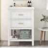 Bathroom Vanity With Top Sink, Modern Bathroom Storage Cabinet 2 Drawers, Single Sink Bathroom Vanity - White - Image 22