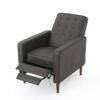 Macedonia - Mid Century Modern Button Tufted Fabric Recliner - Slate - Image 11