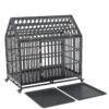 Heavy Duty Dog Cage Pet Crate With Roof & Window On Roof - Black - Image 24