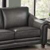 Belfast-Top Grain Leather Sofa Couch - Gun Ash - Image 3