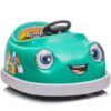 Bumper Car For Kids, 12V Dual Drive 1-6 Years Old Children's Electric Car With Pushrod Dinner Plate USB Bt Music Rocking Horse Mode Anti-Collision Bumper Ride On Car - Green - Image 7
