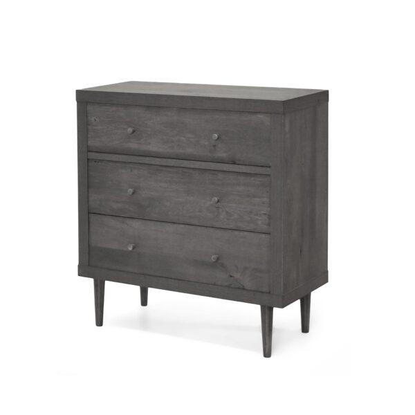 Nystrom - Mid Century Modern 3 Drawer Chest - Gray
