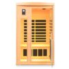 Low Emf Front Door With Heating Panel 2 Person Hemlock Far Infrared Indoor Suana Room - Natural - Image 10