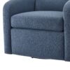 Eddie - Modern Swivel Chair With 360 Degree Functionality In Hemp Like Fabric - Blue - Image 8