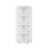 Tall Storage Cabinet With Doors And 4 Shelves For Living Room, Kitchen, Office, Bedroom, Bathroom, Modern - White - Image 11
