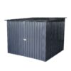 Outdoor Steel Storage Shed For Bicycle With Slope Roof And 4 Bike Tracks - Black - Image 5