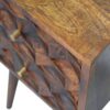 Mini Cube 2 Drawer Nightstand - Chestnut - Image 4