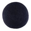 Lydia - Round Pouf - Navy / Natural - Image 2