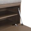 Shoe Storage Bench Entryway Shoe Cabinet Storage Ottoman With Padded Seat Cushion And Double Doors For Entryway, Hallway And Bedroom - Light Gray - Image 22