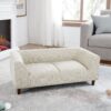 Modern Rectangular Pet Sofa With Backrest And Armrests, Soft Cushion For Small And Medium Dogs - Beige - Image 4