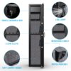Large Capacity Quick Access Fingerprint Gun Safe, 4 - 5 Gun Biometric Metal Rifle Gun Security Cabinet Safe Locker - Black - Image 7