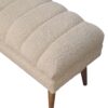 Boucle Puffer Bench - Beige - Image 4