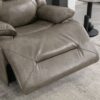 3 Seater Home Theater Recliner Manual Recliner Chair With A Led Light Strip Two Built-In Cup Holders For Living Room - Gray - Image 26