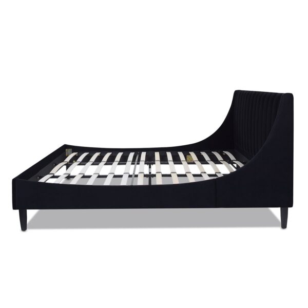 Aspen - King Vertical Tufted Headboard Platform Bed Set - Anthracite Black