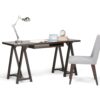 Sawhorse - Desk - Dark Chestnut Brown - Image 9