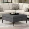 Rebecca - Multifunctional Coffee Table Storage Ottoman With Lift Up Lid - Gray - Image 5