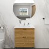 Ceramic Rectangular Bathroom Vanity Top Drop In Single Sink With Pre Drilled Faucet Hole & Built In Overflow Easy Clean Glazed Surface - White - Image 5