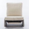 Modern Rocking Chair Recliner, Comfy Rocker Nursery Chair With Footrest, Accent Reading Chair, Upholstered Lounge Chair For Relaxing, Resting, Soft Padded Rocker For Indoor Living Room Bedroom - Gray - Image 2