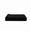 Modern Floor Sofa With 2 Pillows, Convertible Teddy Fabric Foam Filled Sleeper Sofa Bed, Full Size Folding Mattress For Living Room Guest Bed, Playroom, No Assembly Required - Black - Image 10