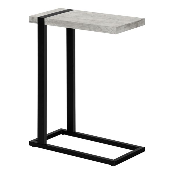 Accent Table, C - Shaped, Contemporary Convenient Design - Gray