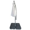 10 Ft Offset Cantilever Patio Umbrella With Crank And Tilt Adjustment For Pool, Deck, And Garden - Gray - Image 3