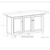 Amherst - Wide 3 Door Storage Cabinet - Hickory Brown - Image 11
