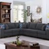Cooper - 6 Piece Reversible L-Shape Sectional Sofa With Cupholder - Stone Gray - Image 5